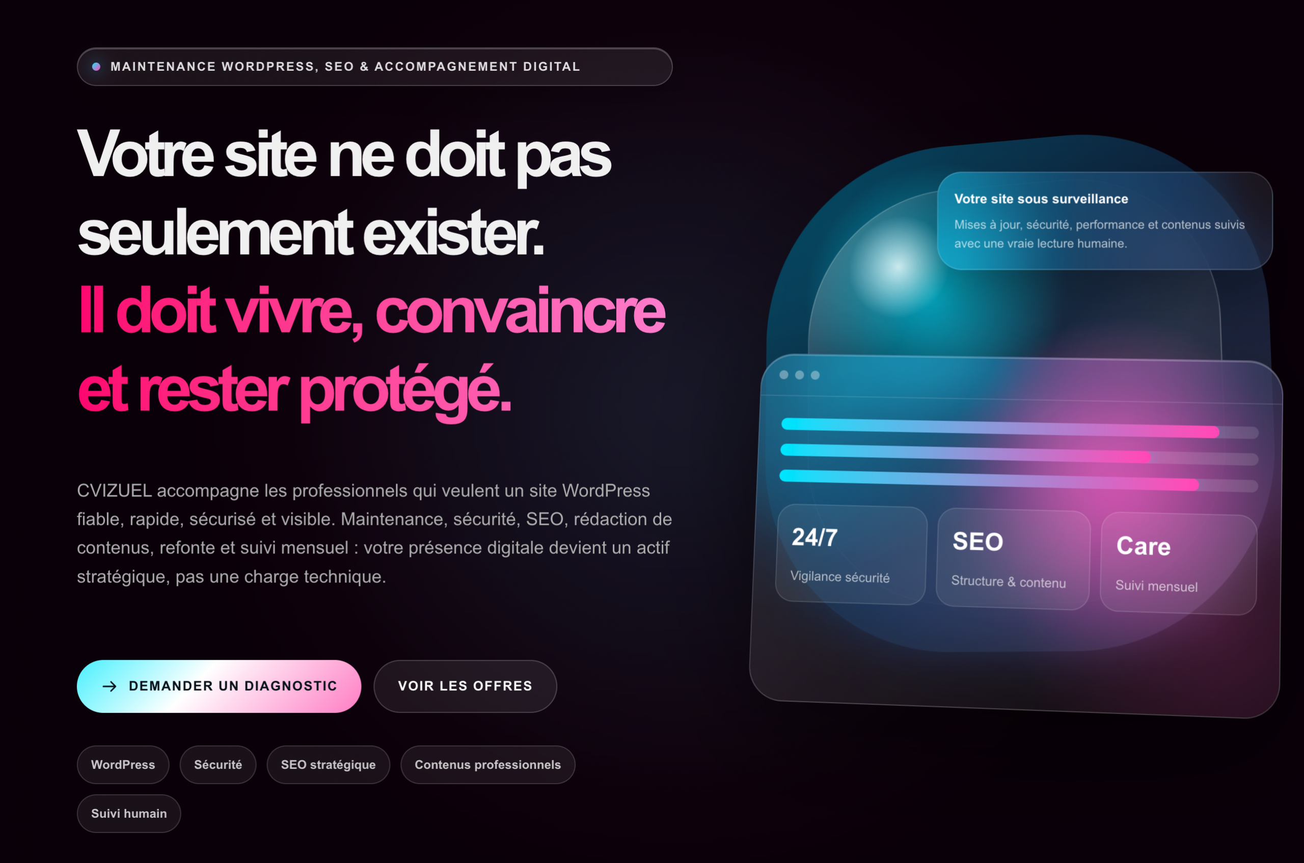 Aperçu du site CVIZUEL