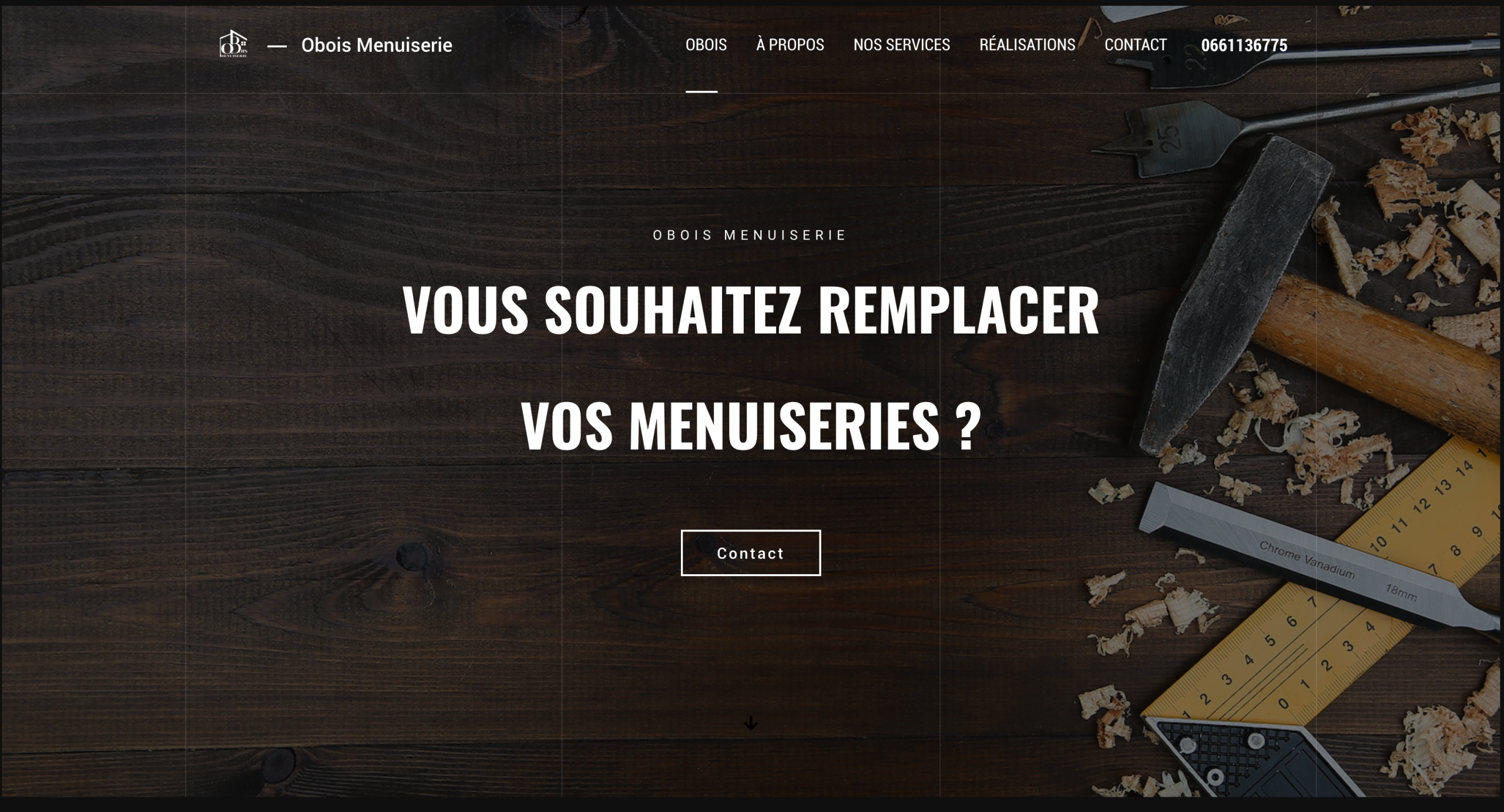 Aperçu du site O’Bois Menuiserie